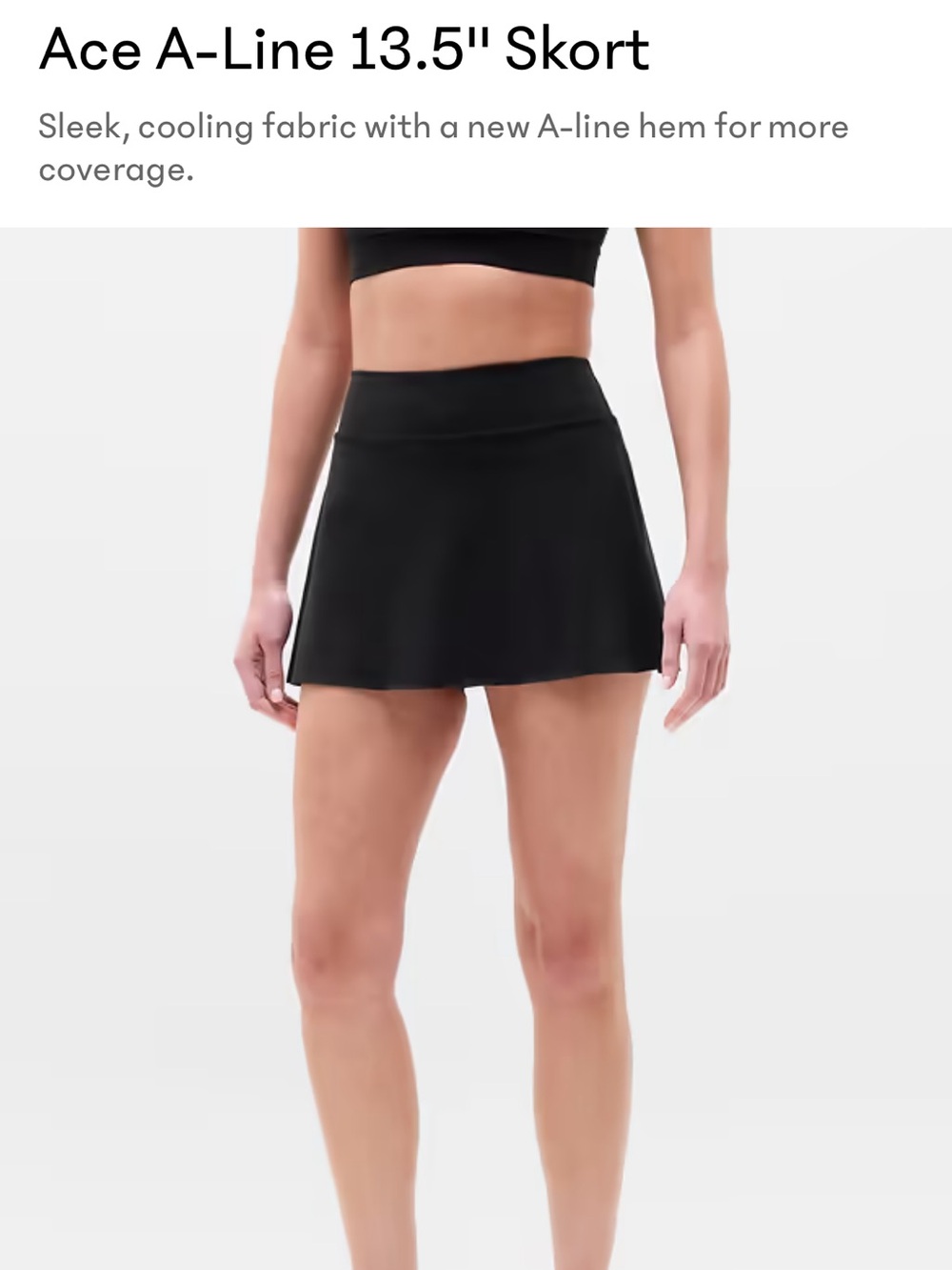 Athleta Black Ace Advantage Skort